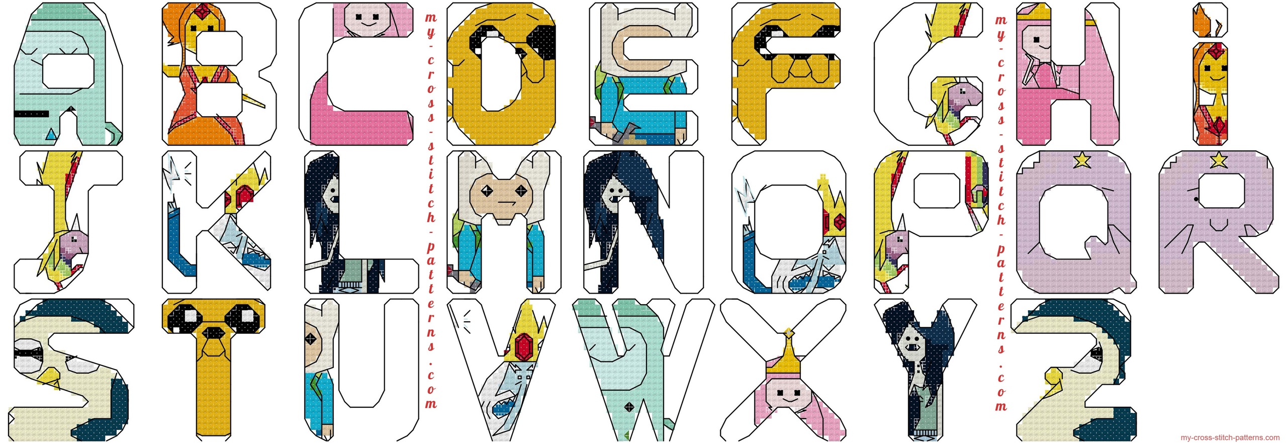 cross_stitch_alphabet_adventure_time_1