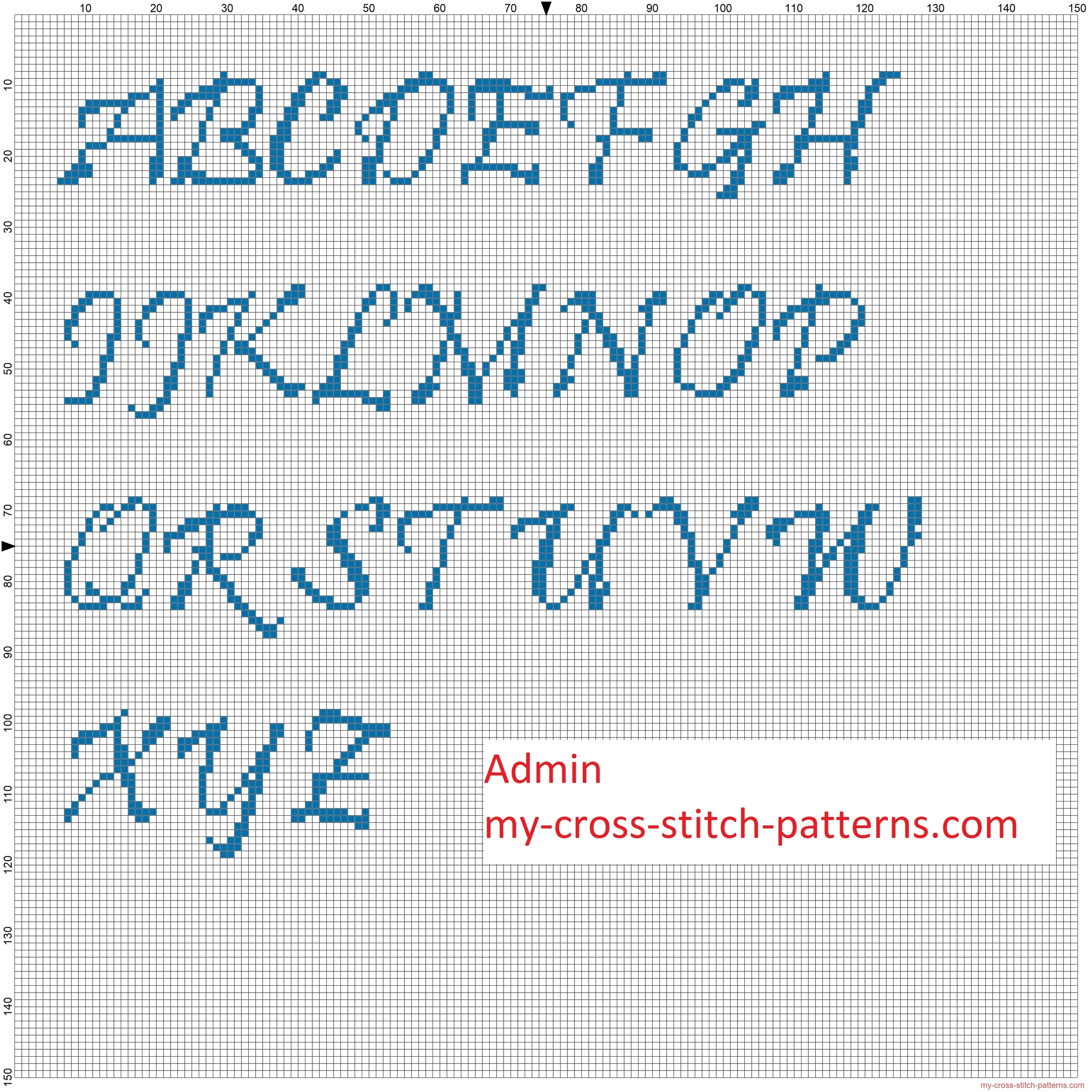 cross_stitch_alphabet_pristina_font_uppercase_height_30_stitches
