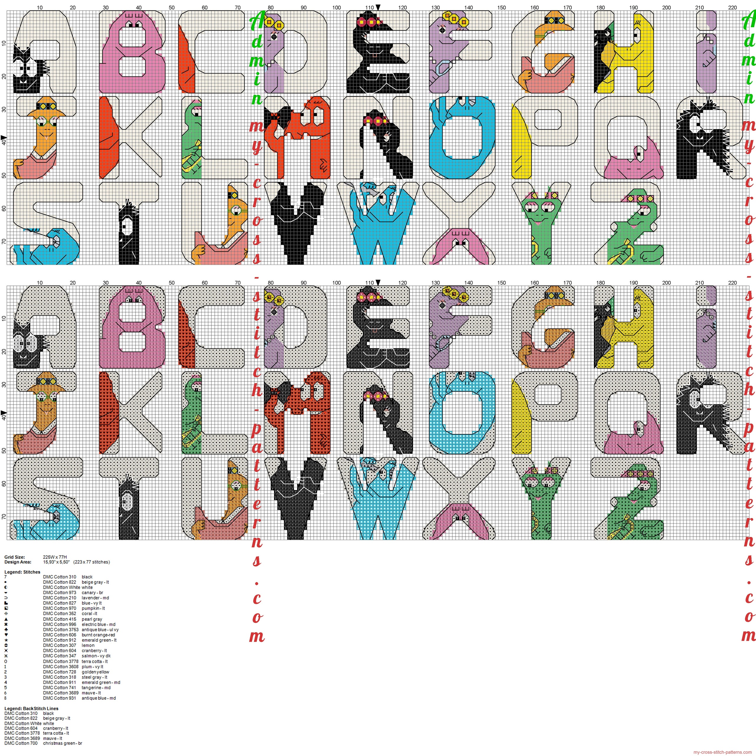 cross_stitch_alphabet_with_barbapapa