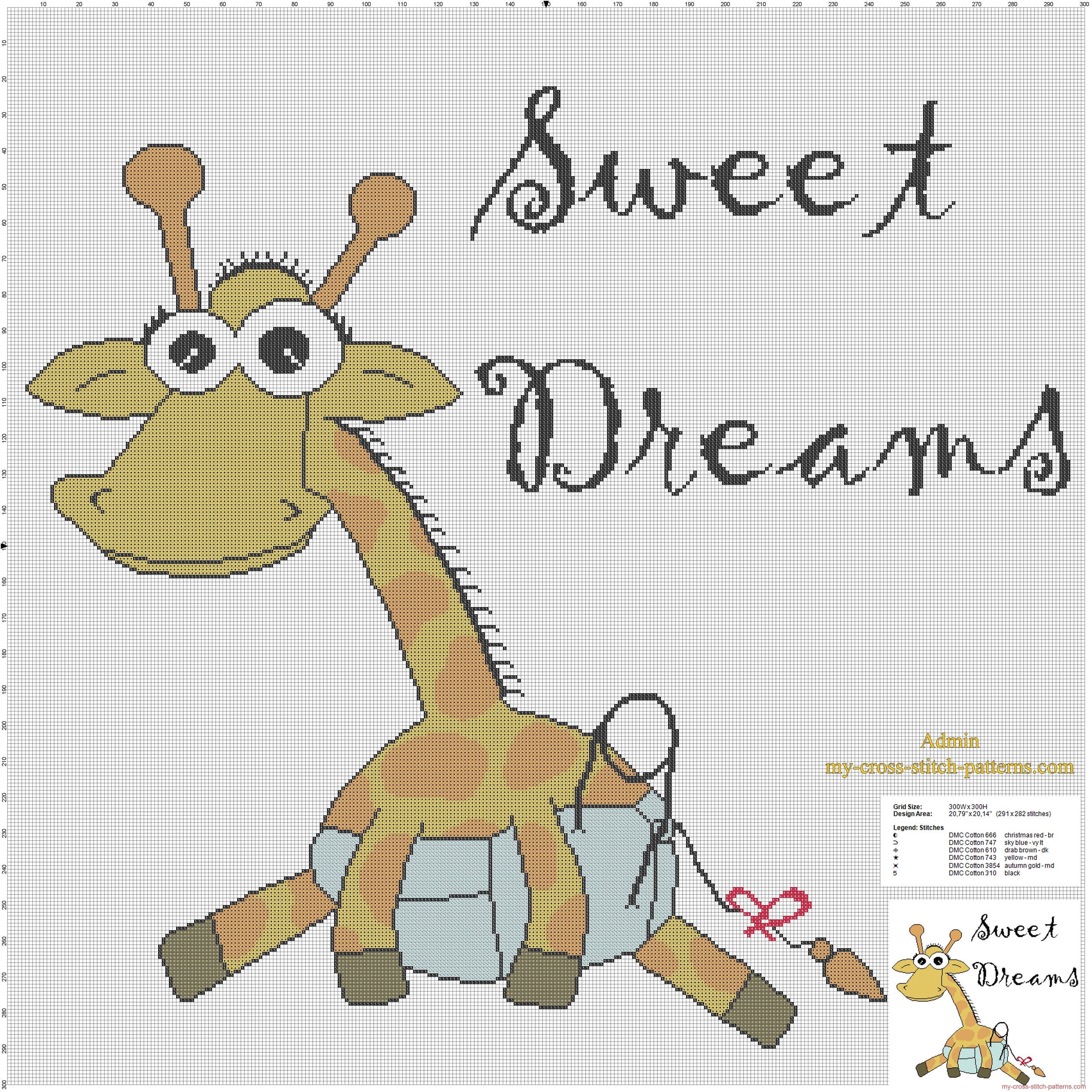 cross_stitch_baby_blanket_idea_with_giraffe_and_text_sweet_dreams