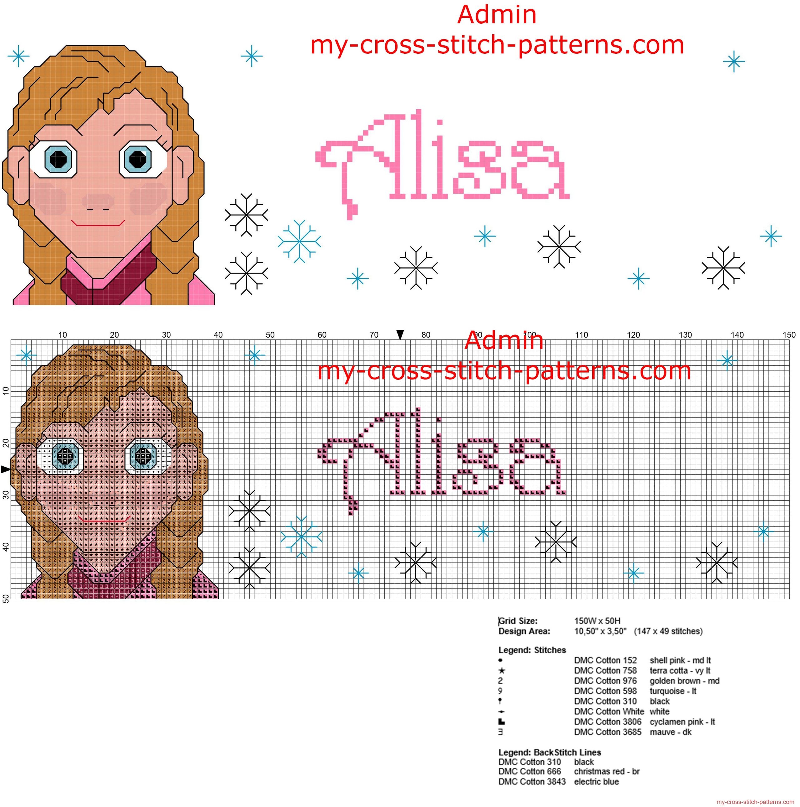 cross_stitch_baby_female_name_alisa_with_disney_princess_anna_from_frozen_cartoon