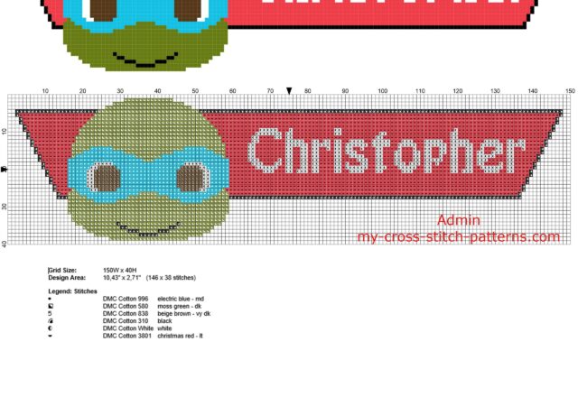 cross_stitch_baby_name_christopher_with_teenage_mutant_ninja_turtles_leo