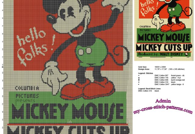 cross_stitch_billboard_with_disney_vintage_mickey_mouse