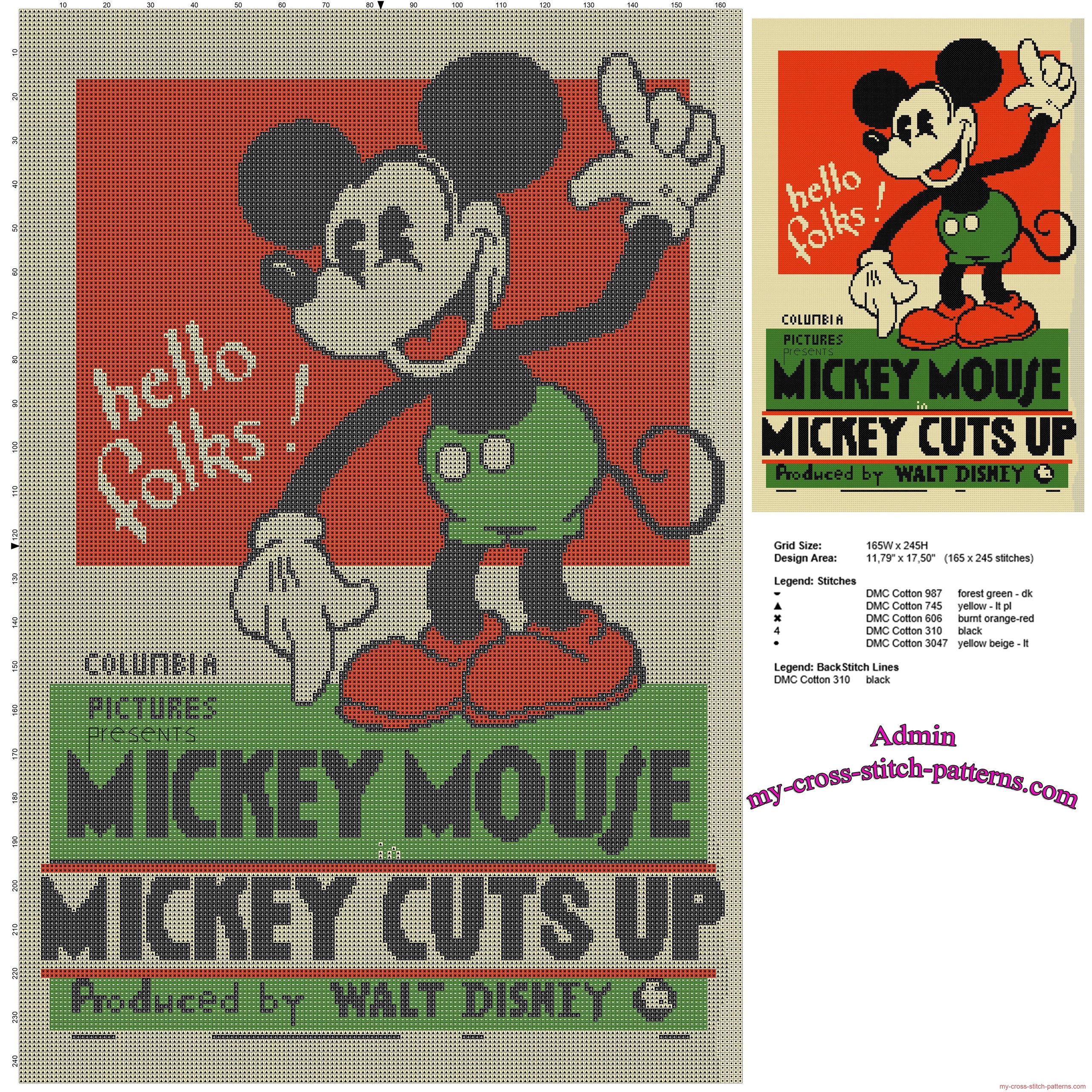 cross_stitch_billboard_with_disney_vintage_mickey_mouse