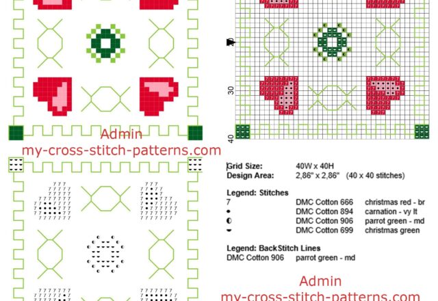 cross_stitch_biscornu_pattern_with_four_hearts_and_geometric_shapes_size_40_x_40_stitches