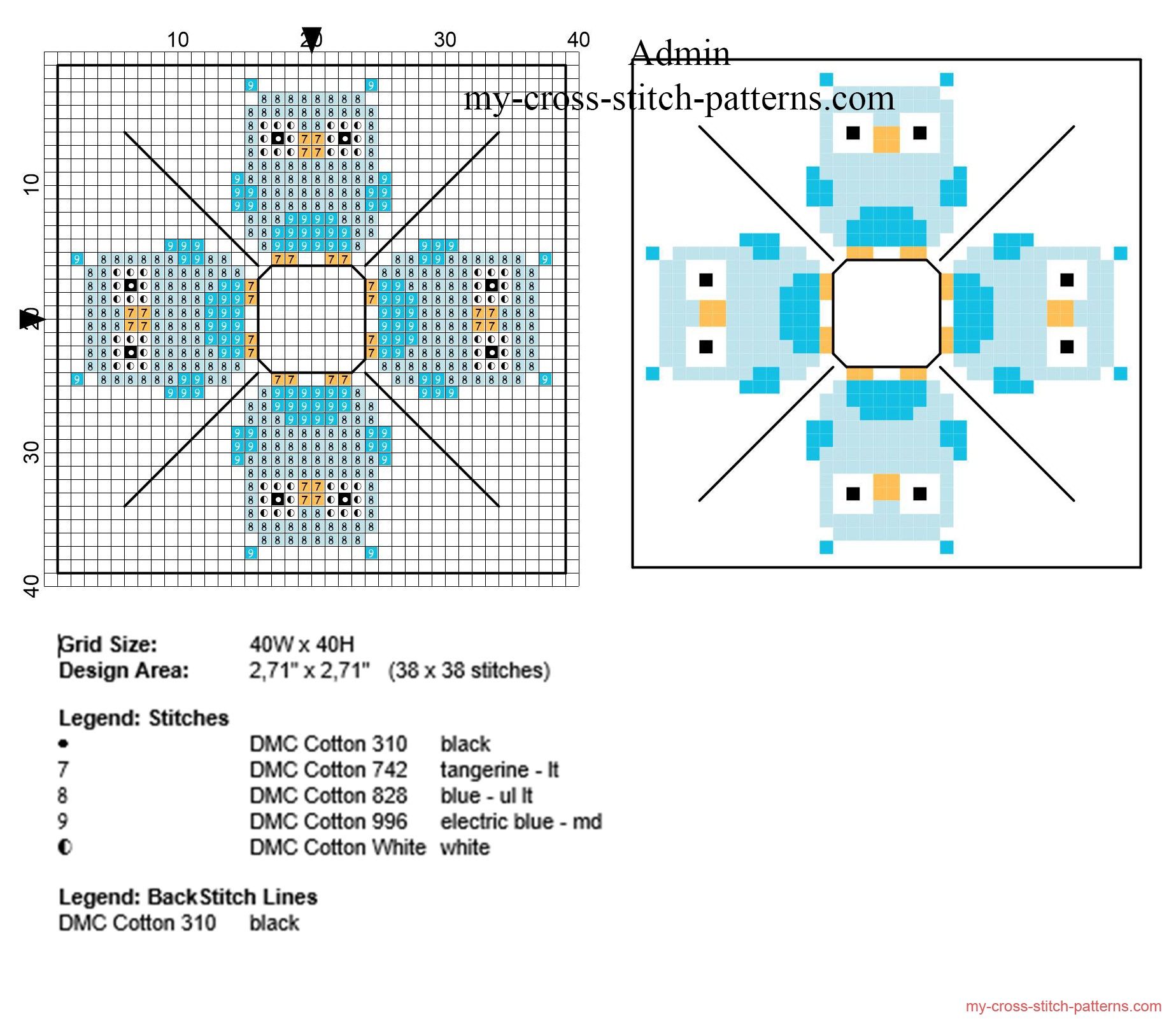 cross_stitch_biscornu_with_colored_blue_and_light_blue_owls