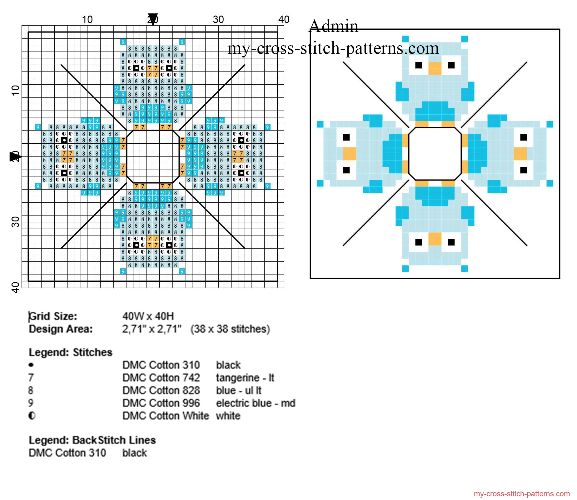 cross_stitch_biscornu_with_colored_blue_and_light_blue_owls