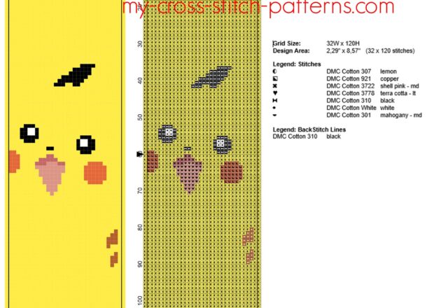 cross_stitch_bookmark_with_pokemon_pikachu_free_pattern_download