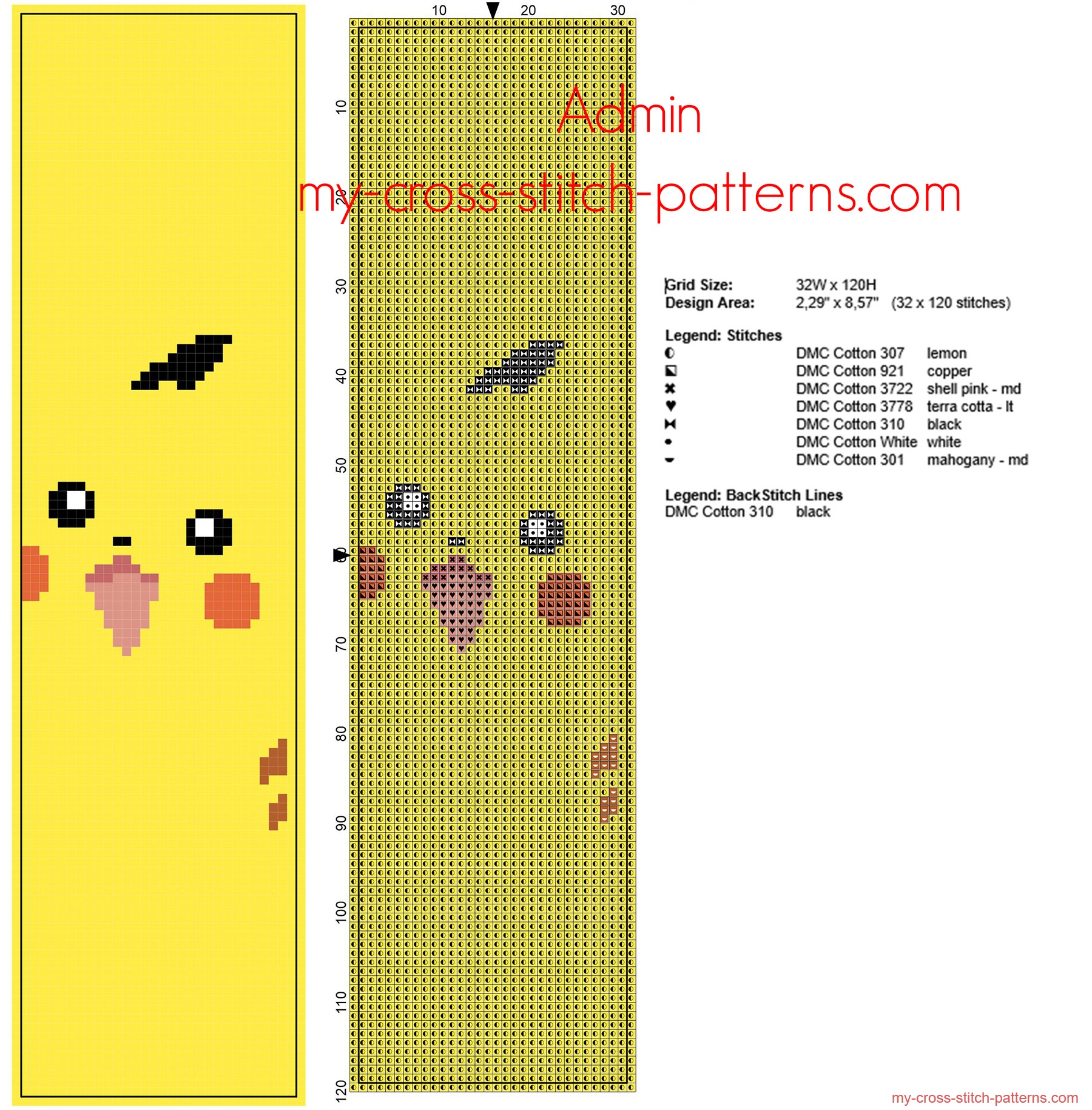 cross_stitch_bookmark_with_pokemon_pikachu_free_pattern_download