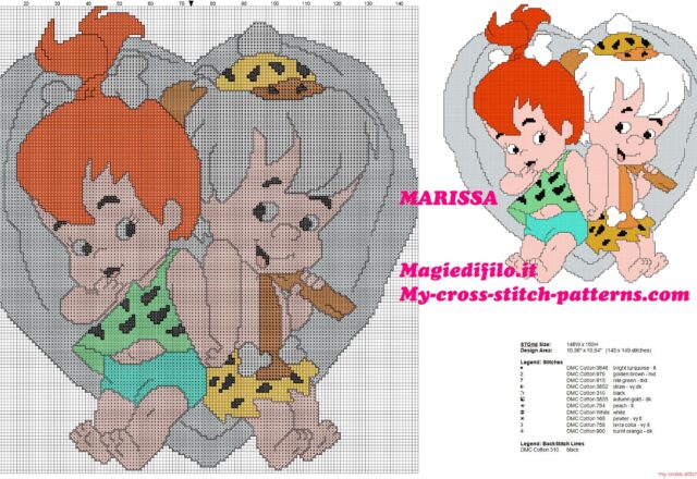 cross_stitch_pattern_baby_puss_and_bamm_bamm_rubble_the_flinstones