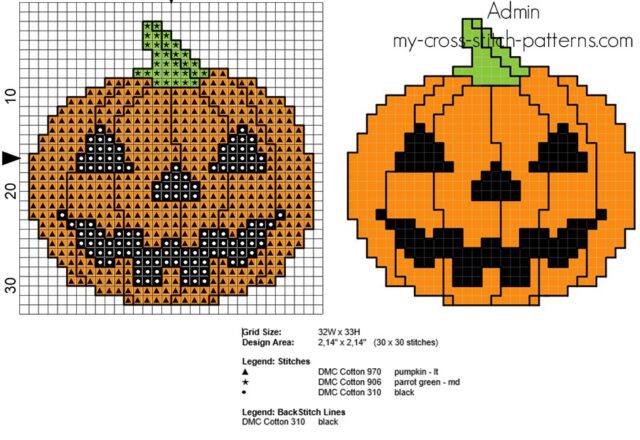 cross_stitch_pattern_small_halloween_pumpkin_with_black_eyes_and_mouth