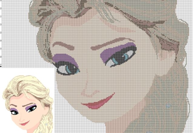 cross_stitch_pattern_wall_hanging_for_children_with_disney_princess_elsa