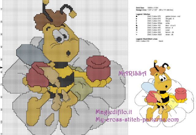 cross_stitch_pattern_willy_friend_of_maya_the_honey_bee_with_honey_on_flower