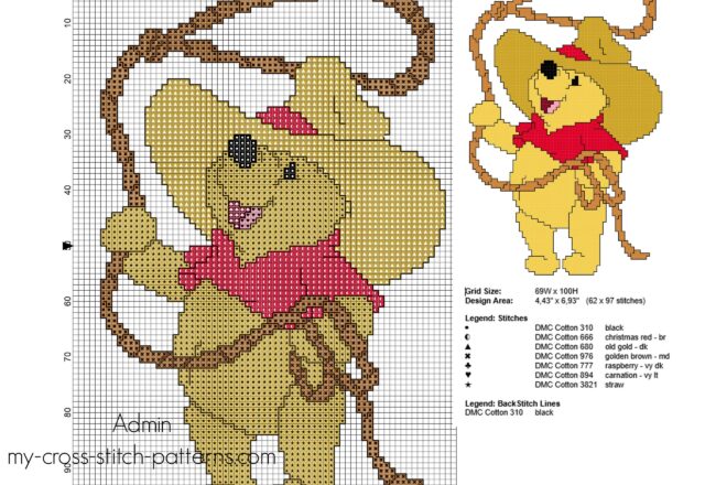 cross_stitch_pattern_winnie_the_pooh_cowboy
