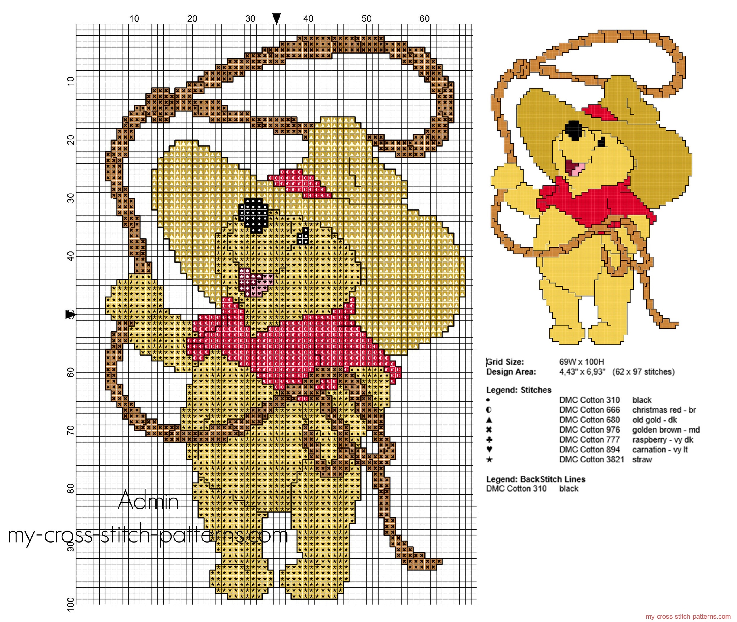 cross_stitch_pattern_winnie_the_pooh_cowboy