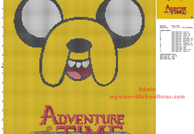 cross_stitch_poster_cartoon_adventure_time_cross_stitch_pattern