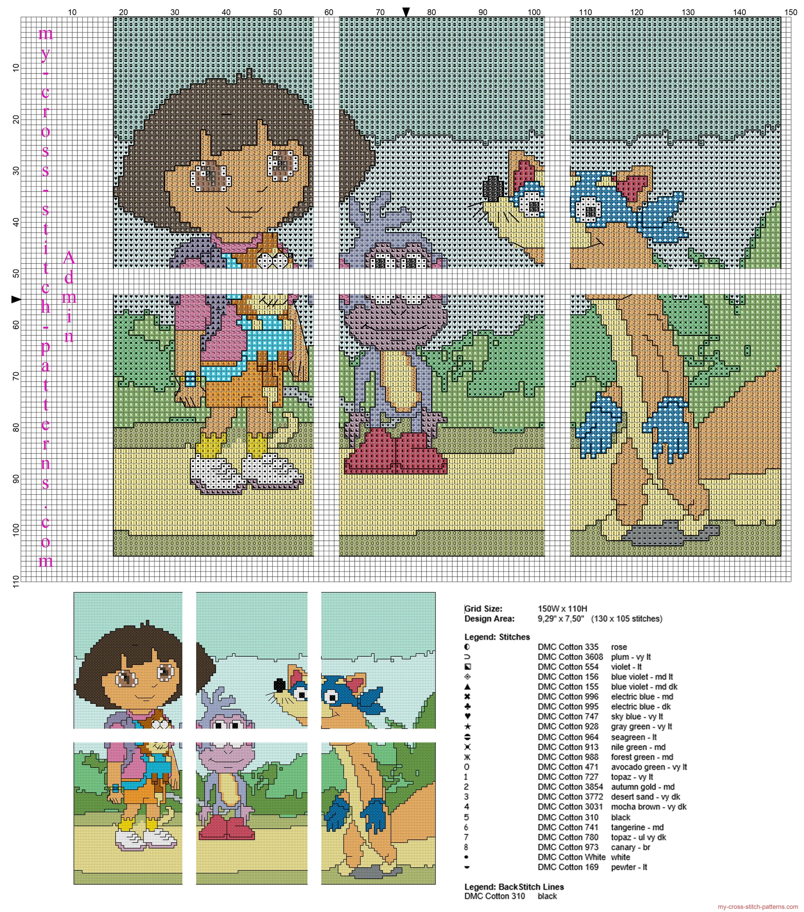 cross_stitch_puzzle_with_dora_the_explorer_free_download