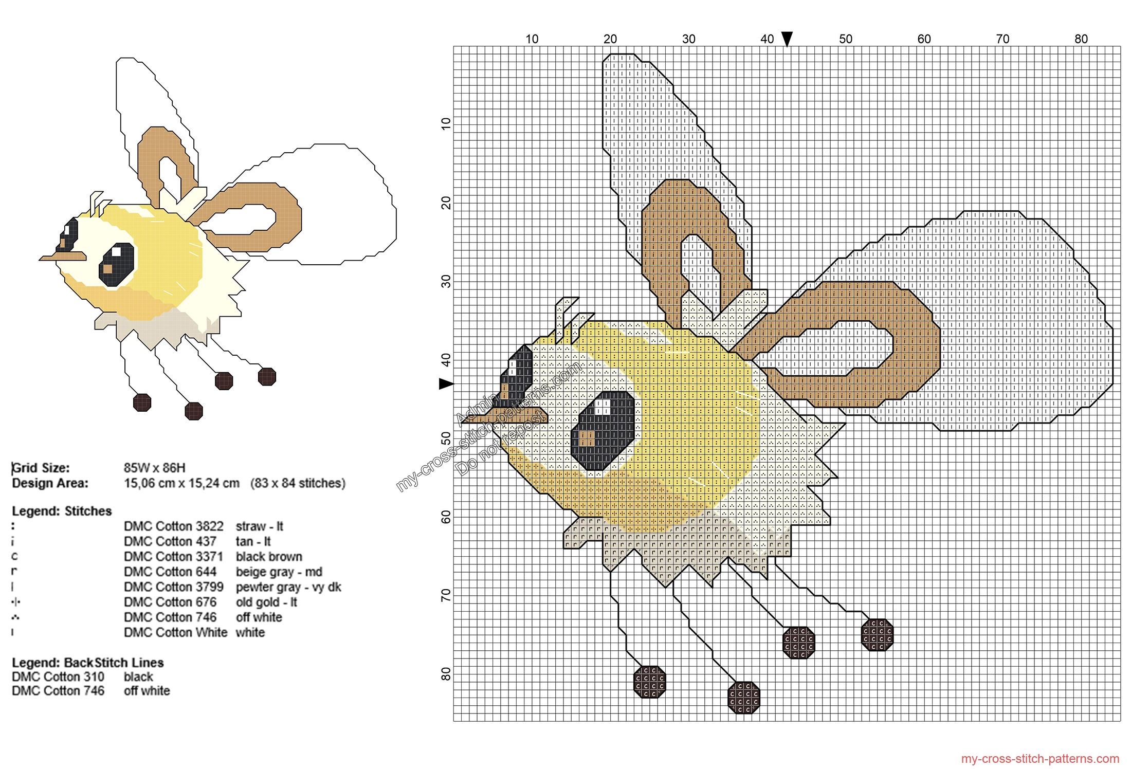 cutiefly_pokemon_sun_moon_free_cross_stitch_pattern_83x84