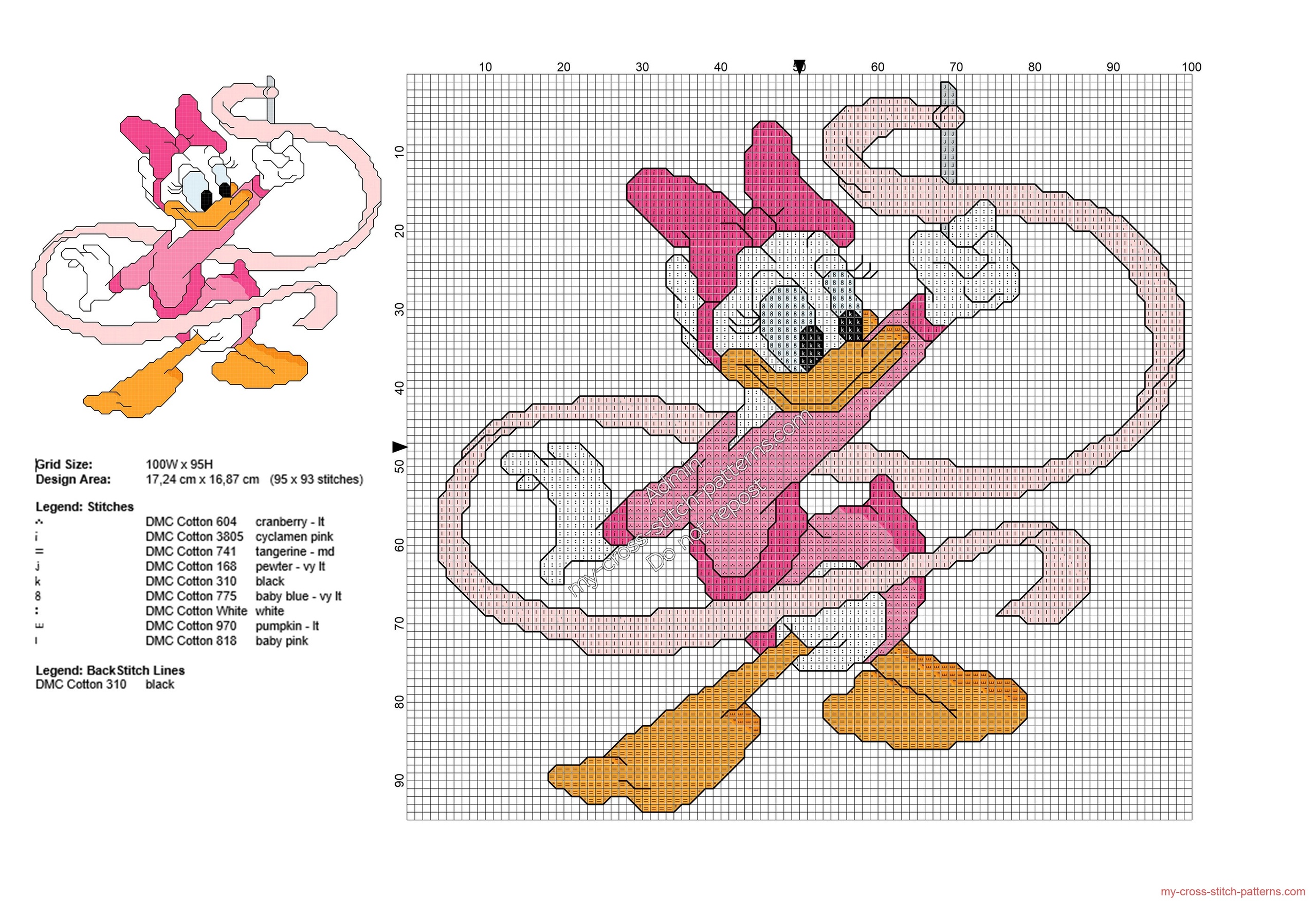 daisy_duck_rhythmic_gymnastics_free_disney_cross_stitch_pattern