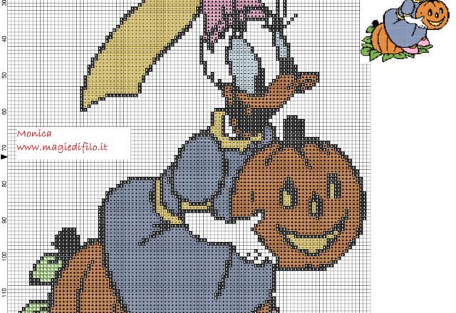daisy_with_pumpkin_cross_stitch_pattern_