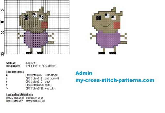 danny_dog_from_peppa_pig_small_cross_stitch_pattern_17x22