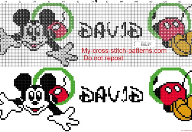 david_name_whit_mickey_mouse_cross_stitch_patterns_free
