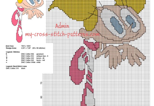 dee_dee_dexters_laboratory_cartoons_cross_stitch_pattern