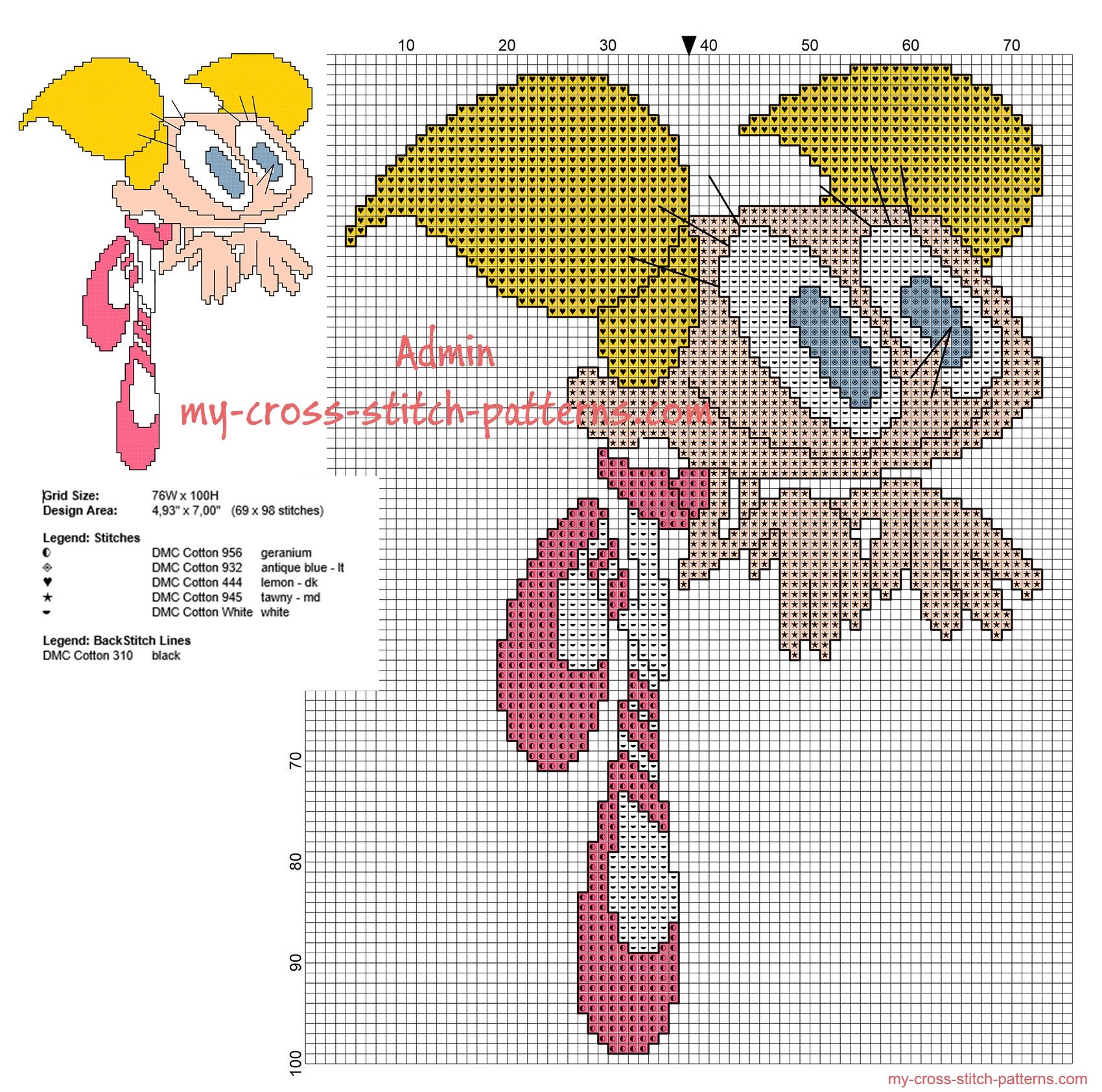 dee_dee_dexters_laboratory_cartoons_cross_stitch_pattern