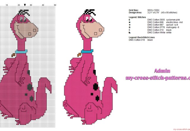 dino_the_sauropod_dinosaur_from_the_flintstones_cross_stitch_pattern