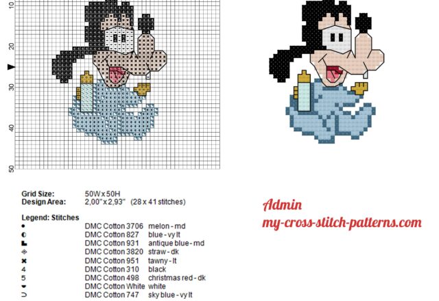 disney_baby_goofy_small_cross_stitch_pattern