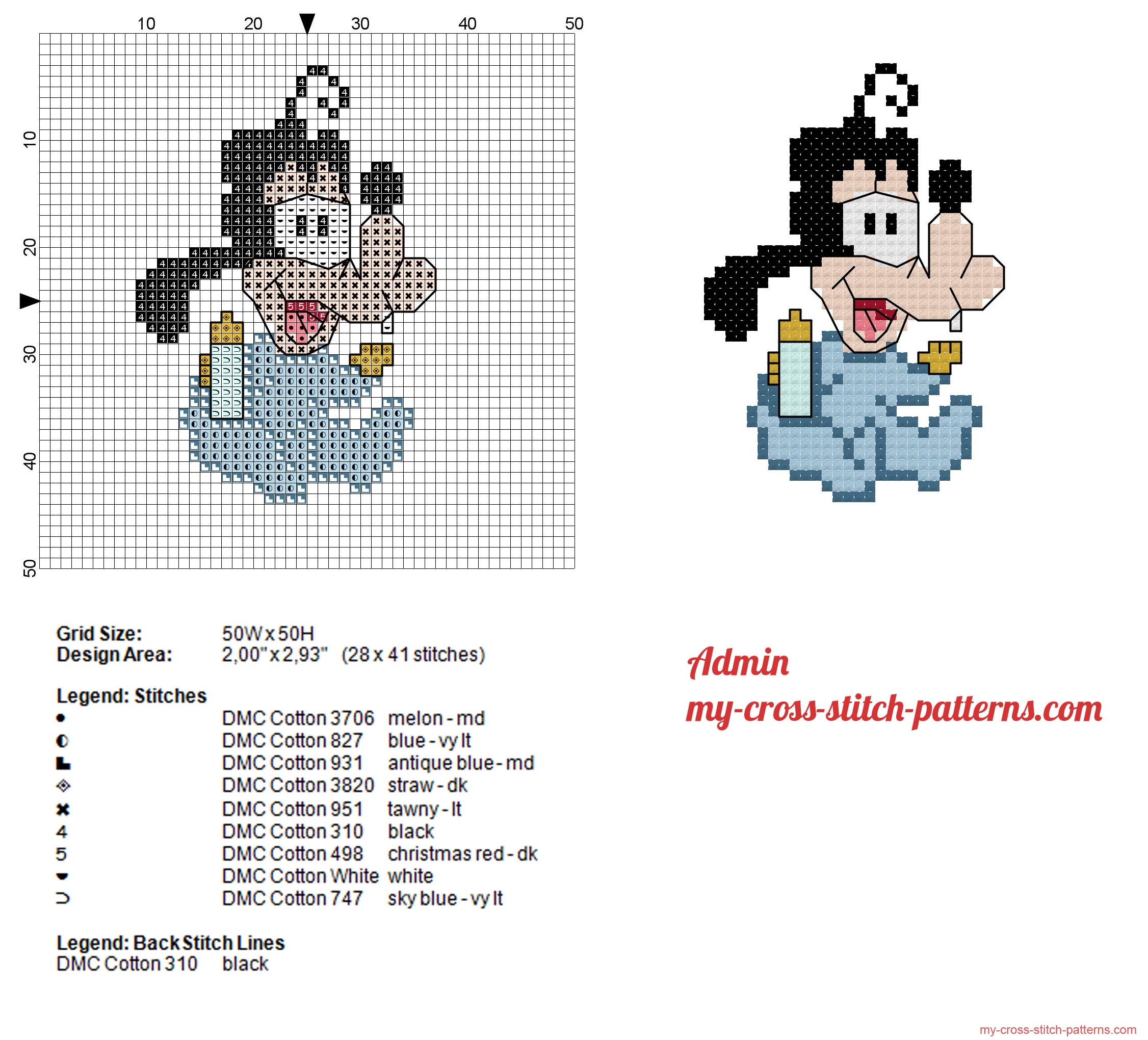 disney_baby_goofy_small_cross_stitch_pattern