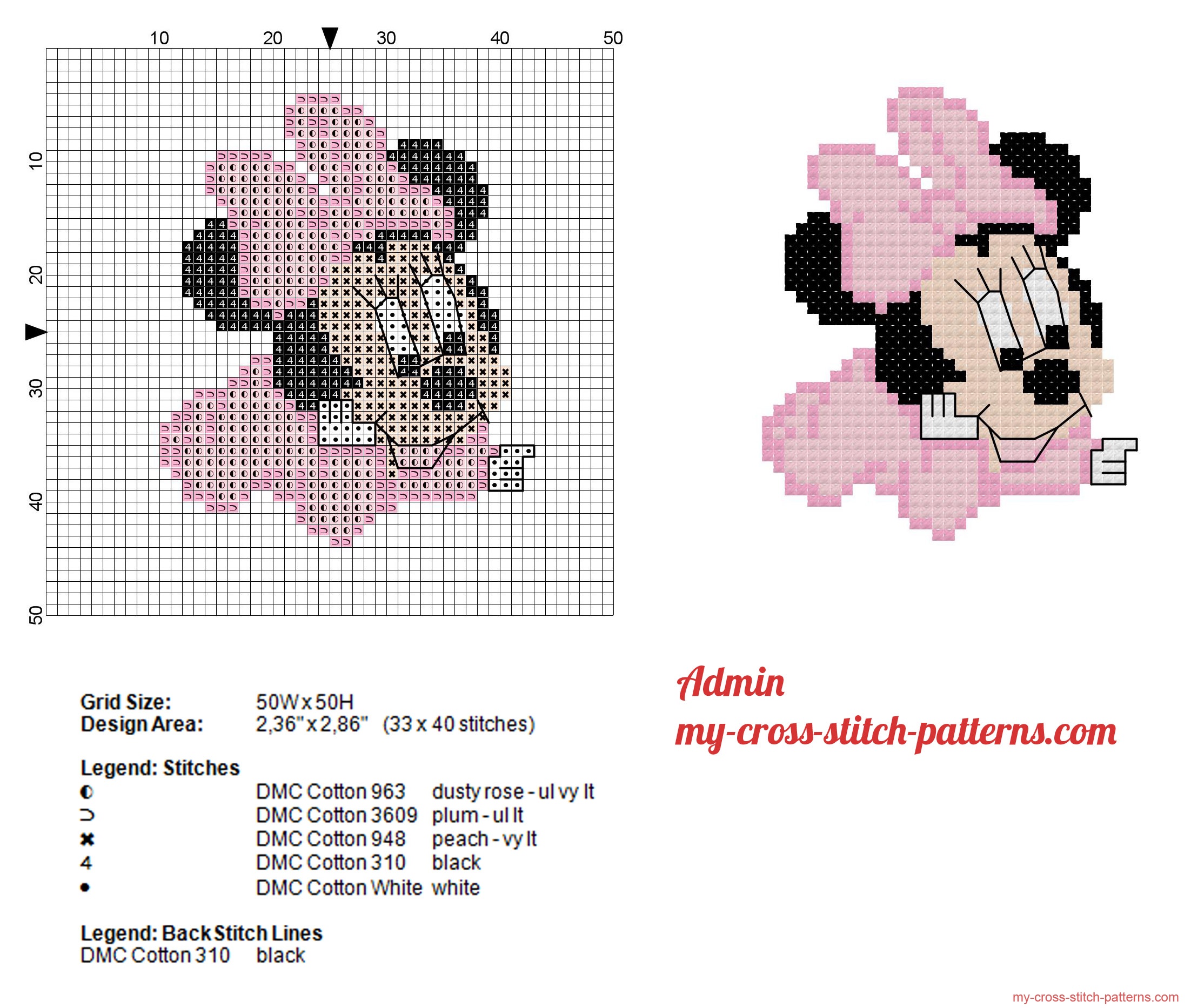 disney_baby_minnie_small_cross_stitch_pattern
