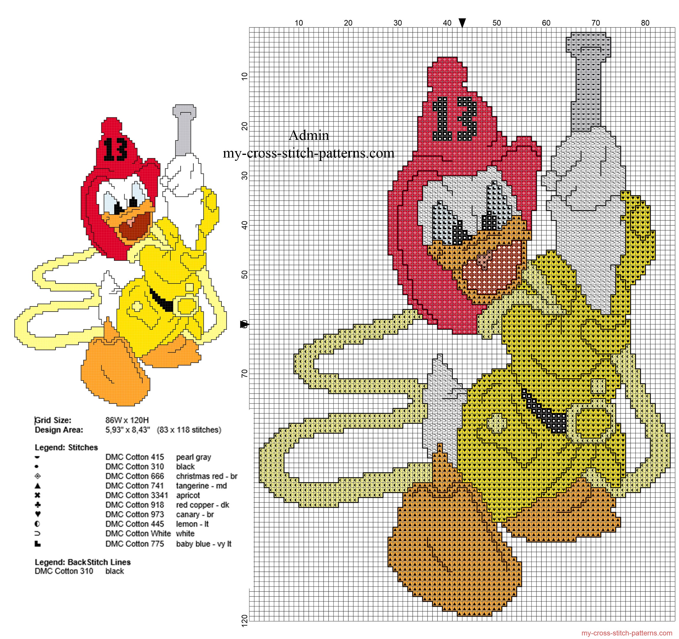 disney_donald_duck_fireman_free_cross_stitch_pattern