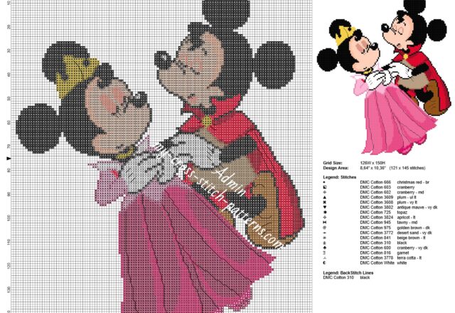 disney_mickey_and_minnie_as_sleeping_beauty_free_cross_stitch_pattern