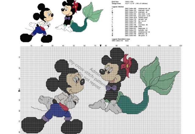 disney_mickey_and_minnie_as_the_little_mermaid_free_cross_stitch_pattern