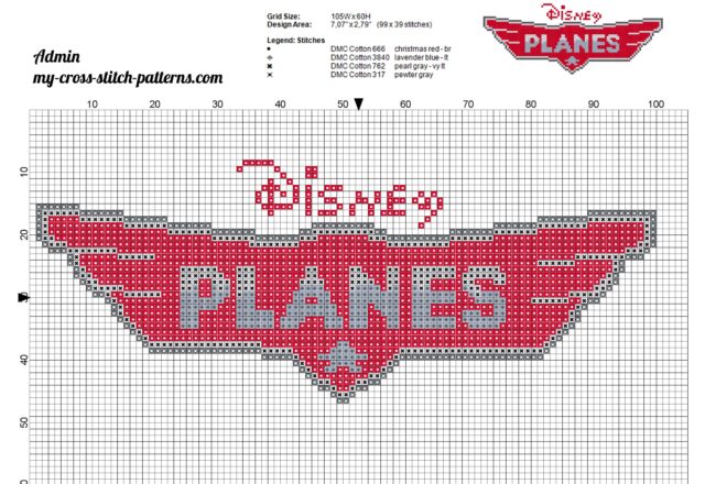 disney_planes_logo_free_cross_stitch_pattern