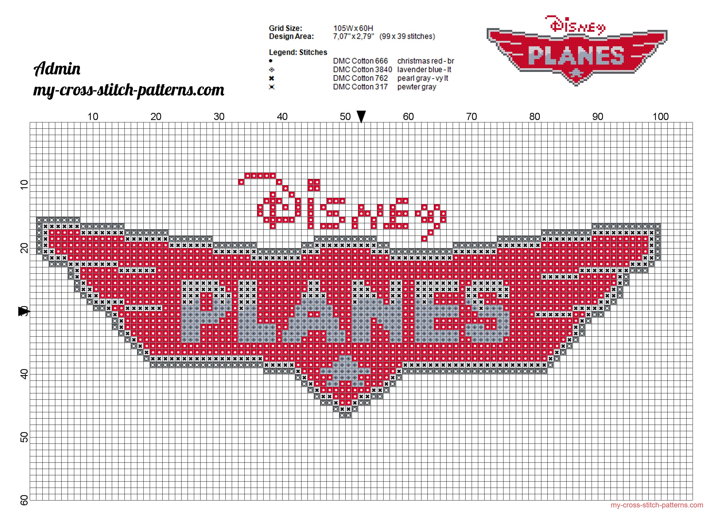 disney_planes_logo_free_cross_stitch_pattern