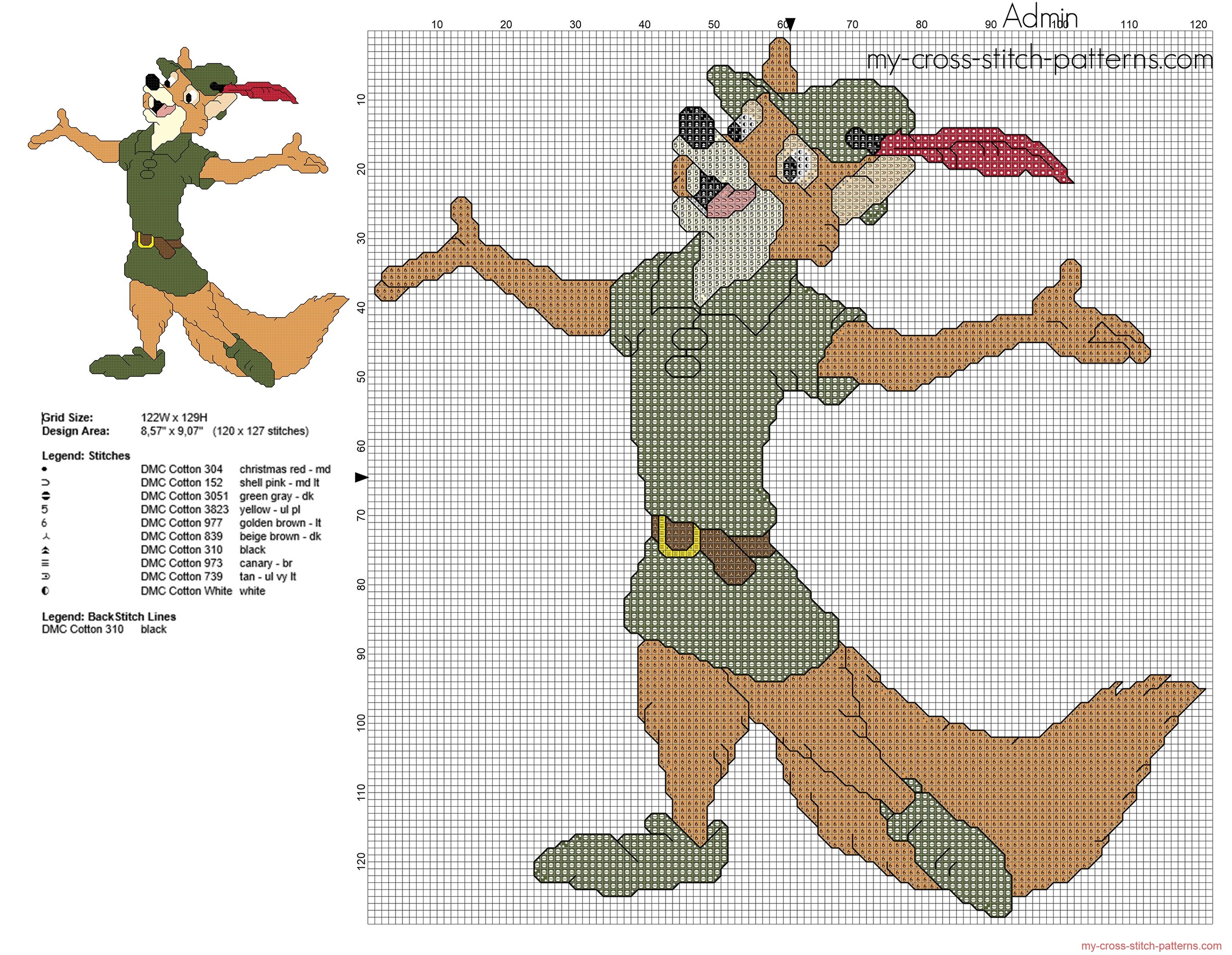 disney_robin_hood_free_cross_stitch_pattern