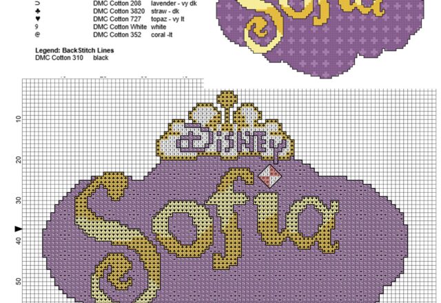 disney_sofia_the_first_logo_free_cross_stitch_pattern