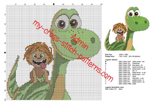 disney_the_good_dinosaur_free_cross_stitch_pattern