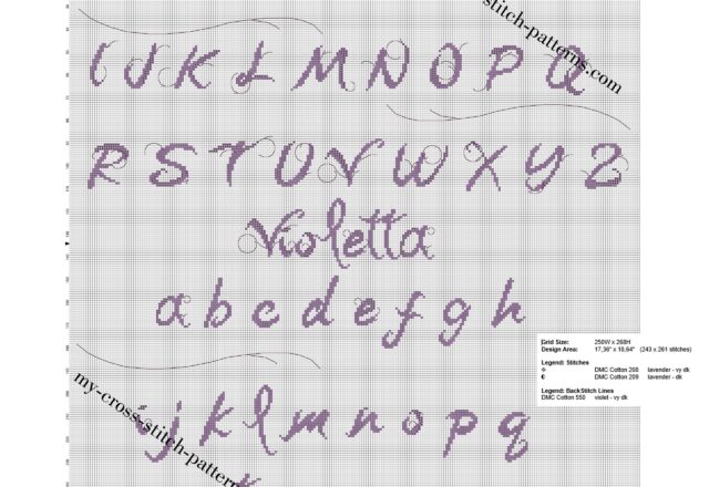 disney_violetta_free_cross_stitch_font_alphabet