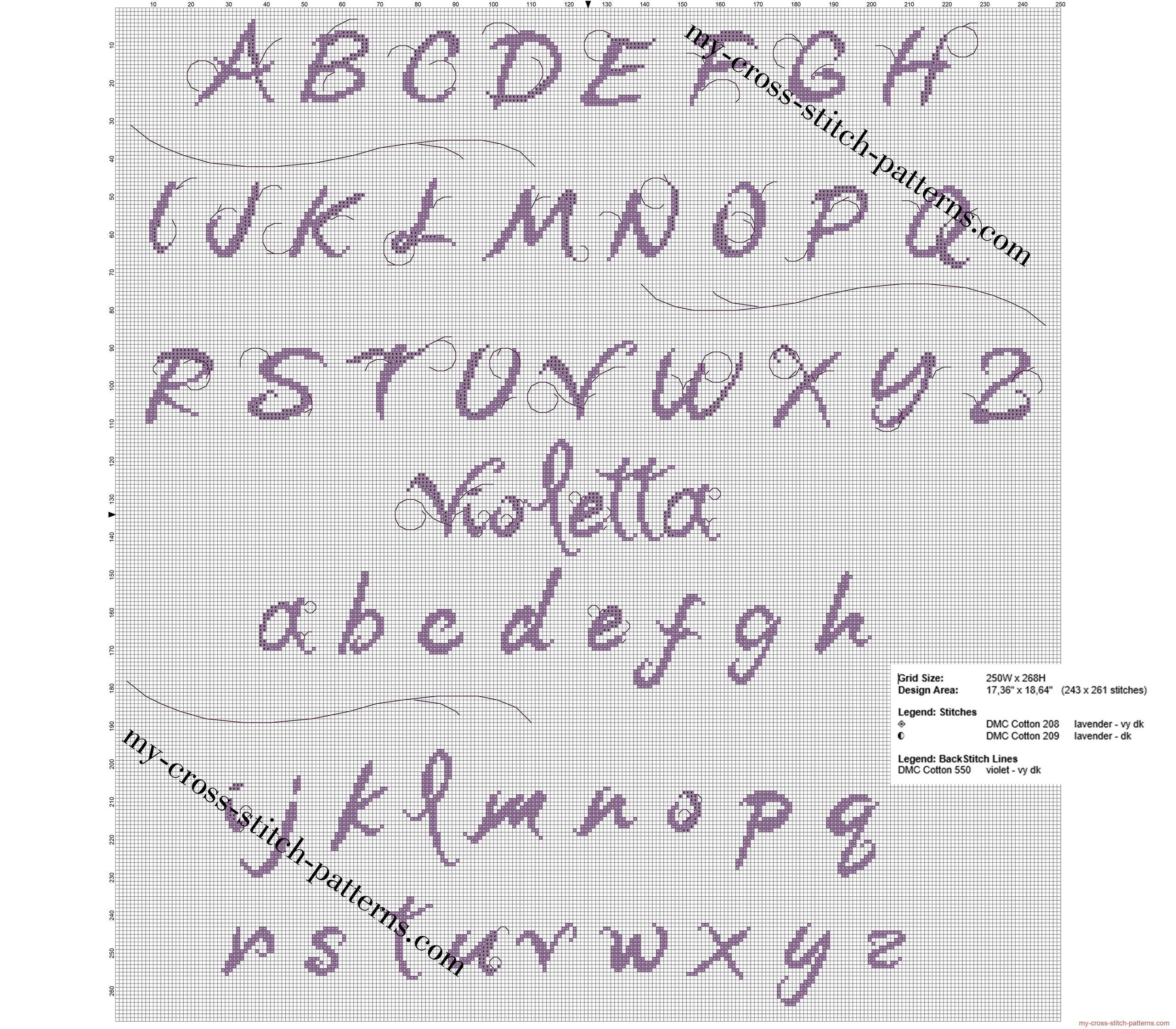 disney_violetta_free_cross_stitch_font_alphabet