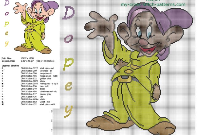 dopey_dwarf_from_disney_snow_white_and_the_seven_dwarfs_cross_stitch_pattern_big_size