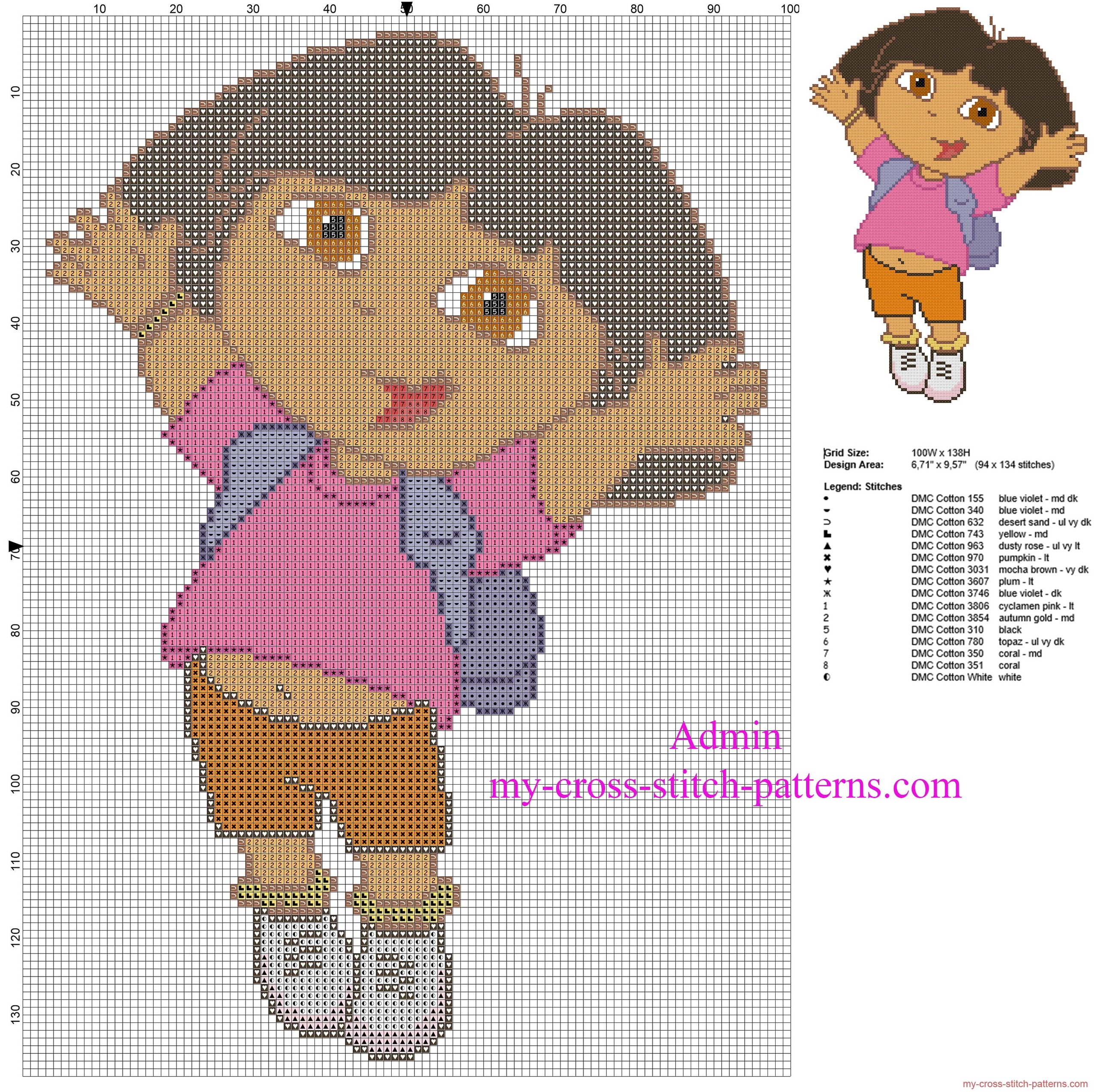dora_the_explorer_jumps_free_child_baby_cross_stitch_pattern