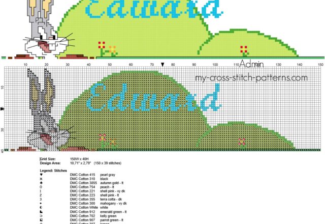 edward_cross_stitch_baby_male_name_with_bugs_bunny