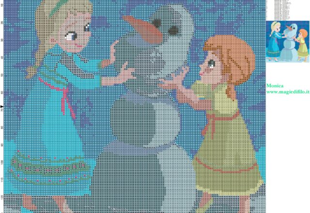 elsa_and_anna_cross_stitch_pattern