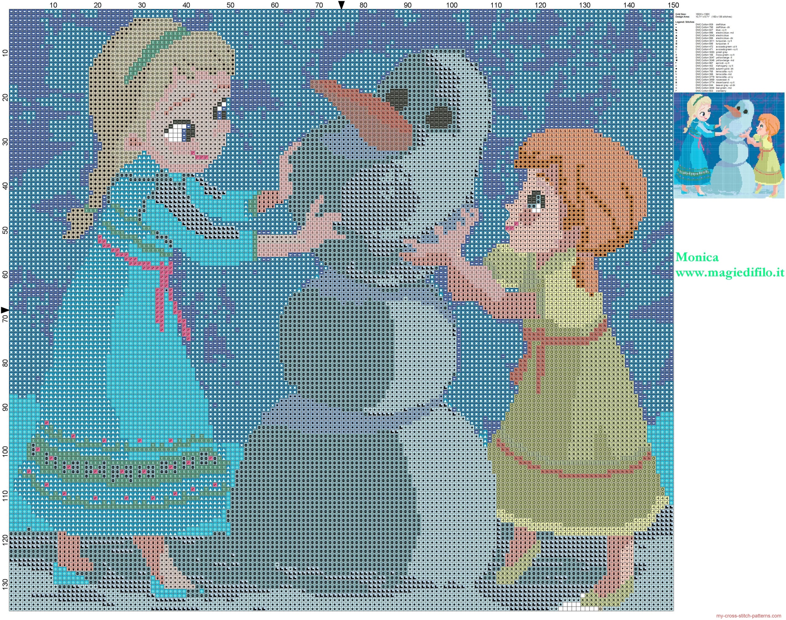 elsa_and_anna_cross_stitch_pattern