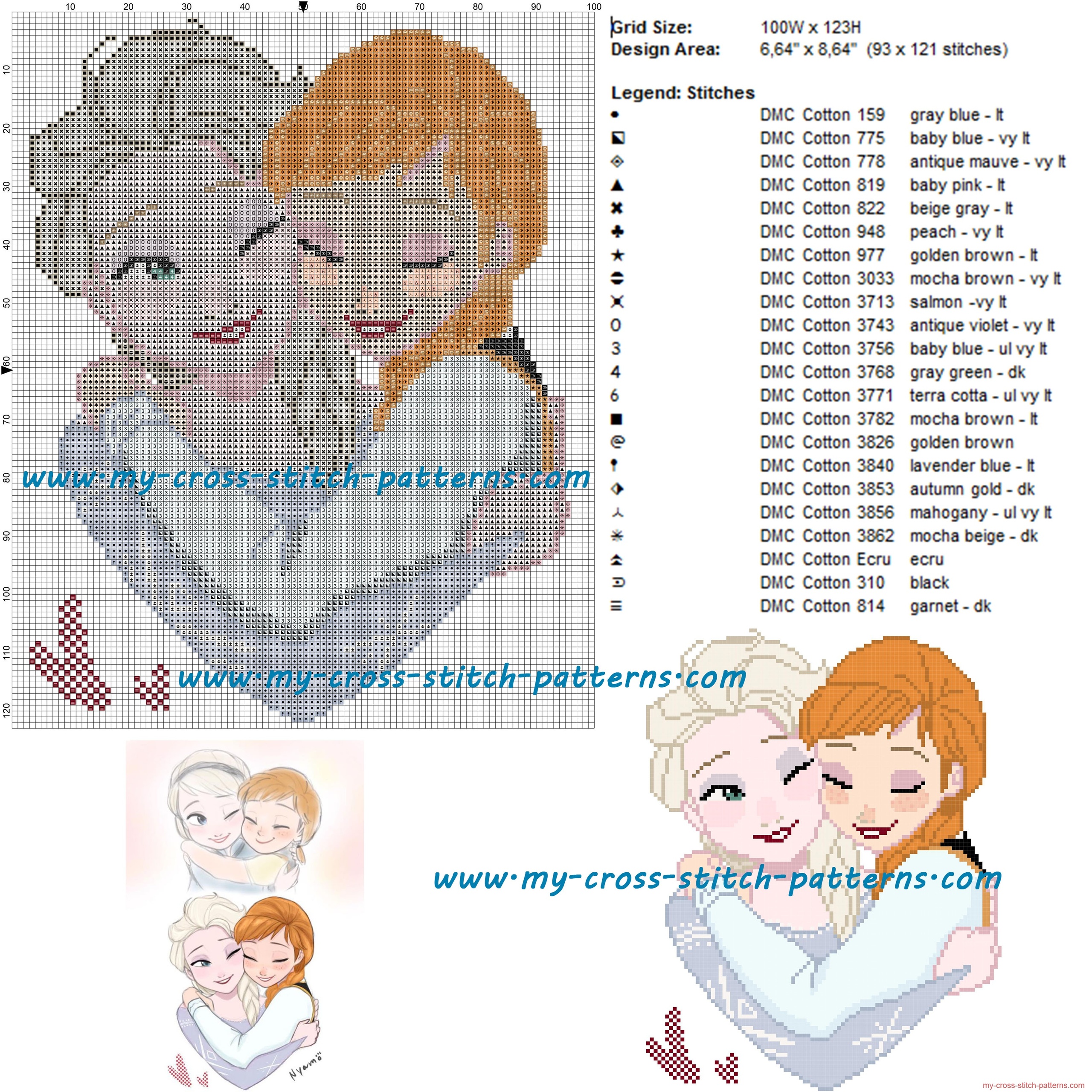 elsa_and_anna_cross_stitch_pattern_