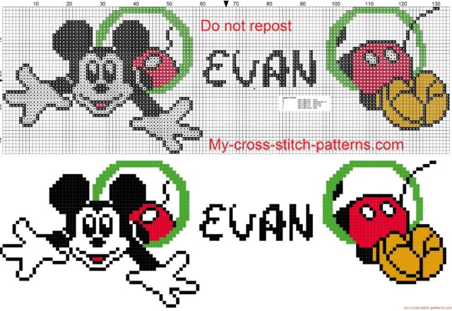 evan_name_whit_mickey_mouse_cross_stitch_patterns_free