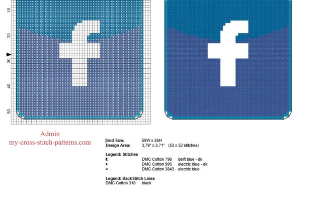 facebook_logo_in_fifty_stitches_free_cross_stitch_pattern